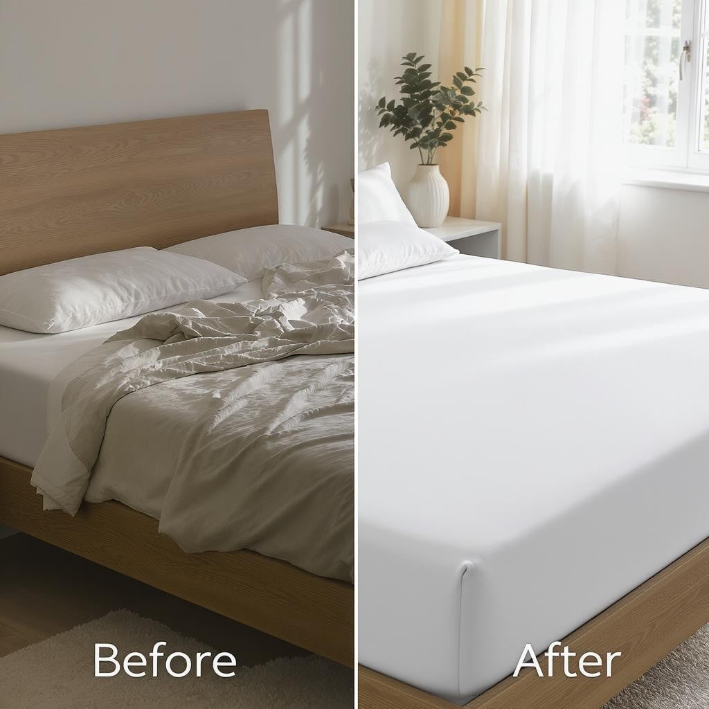 Heavy duty white lock sheet holder clip for hospital bed, dorm, kids mattress. Ships from San Mateo California."