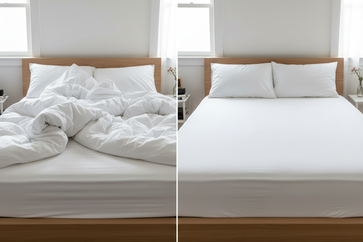 Wrinkled vs. Smooth Bed Comparison